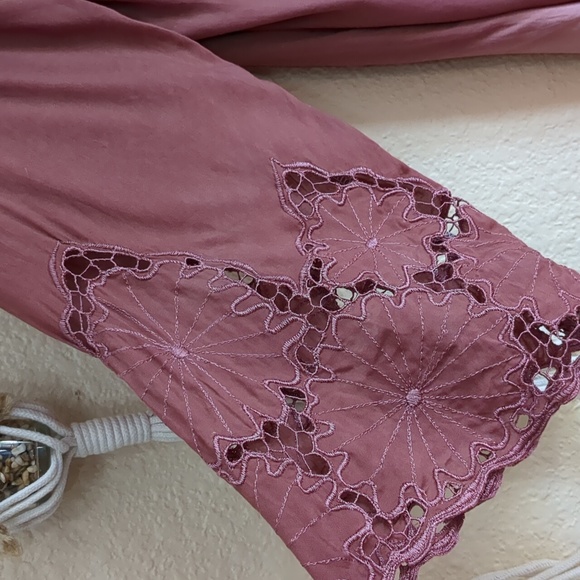 Tiare Hawaii Jagger Embroidered Floral Dyed Kimono NWT OS - Picture 5 of 17